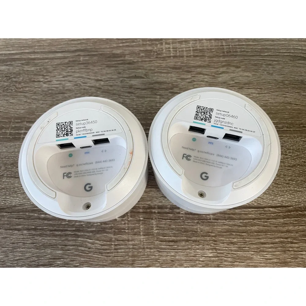 Google Wifi Mesh Router 2 Pack NLS-1304-25 AC1200 White Tested Dual Band